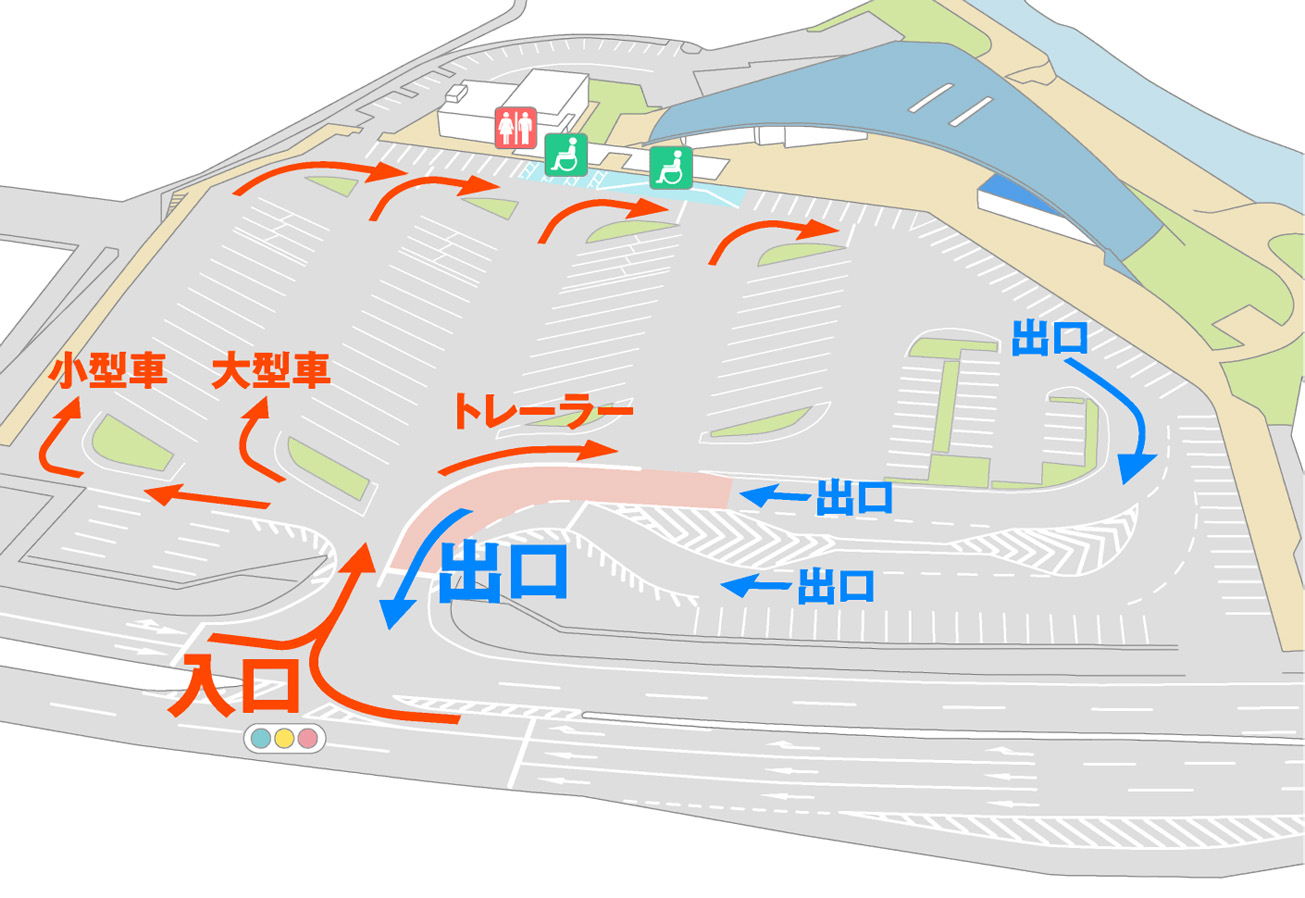 駐車場通行案内図